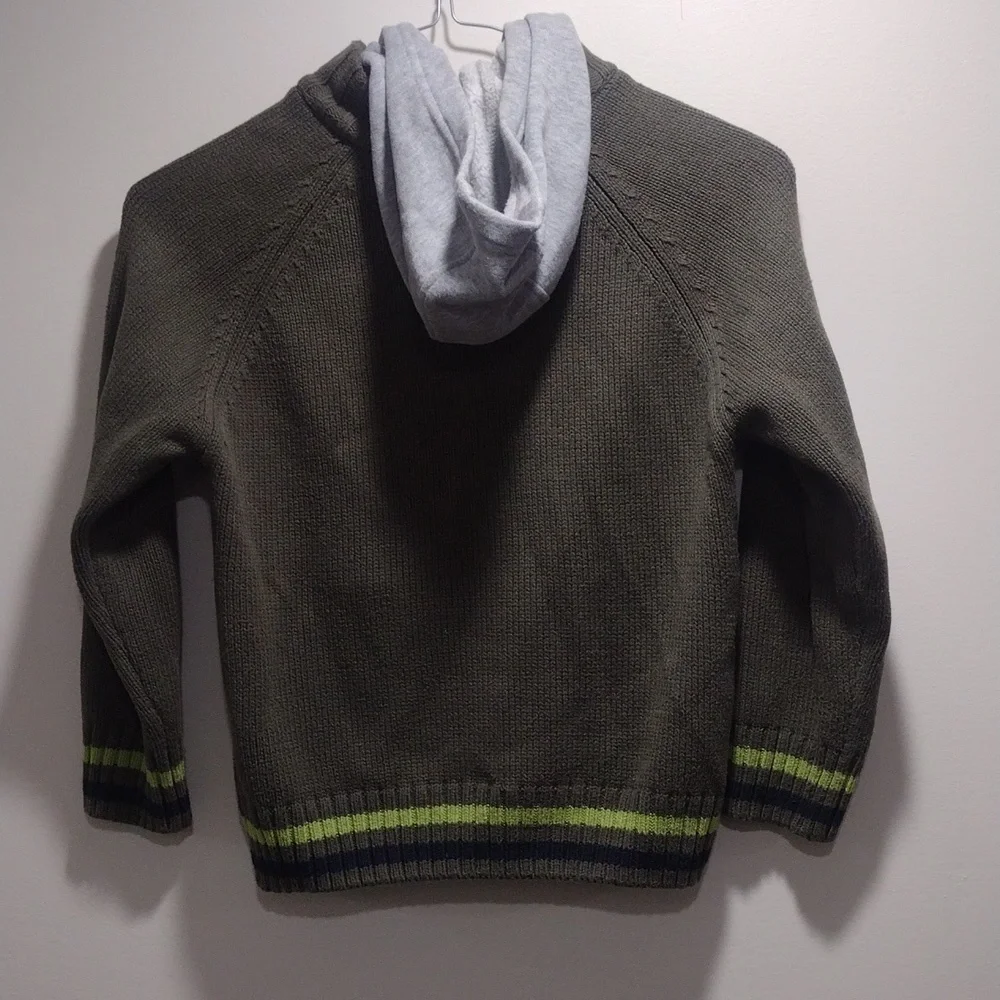 Gymboree Boys Black, Red, Green, Blue, White Zip up Hoodie Long Sleeves Size 5/6